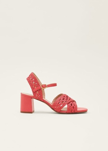 Phase Eight Weaveed Heels Coral Australia | IX3947082